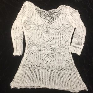 Vintage soft summer crochet sweater